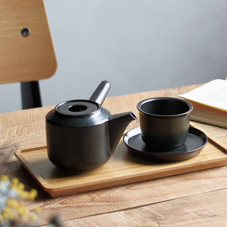  KINTO LT CUP & SAUCER 160ML / 5OZ  BLACK 3