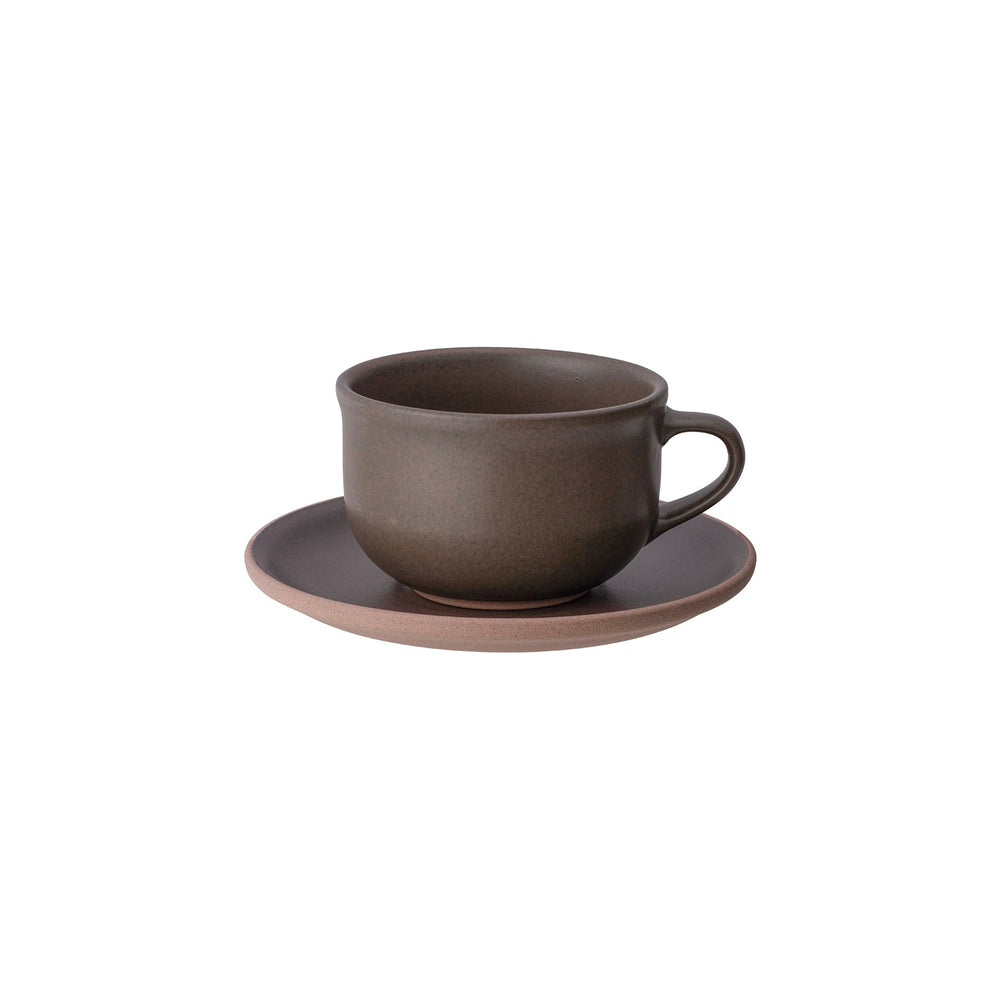  KINTO MUI CUP & SAUCER 300ML/ 10OZ  BROWN 1