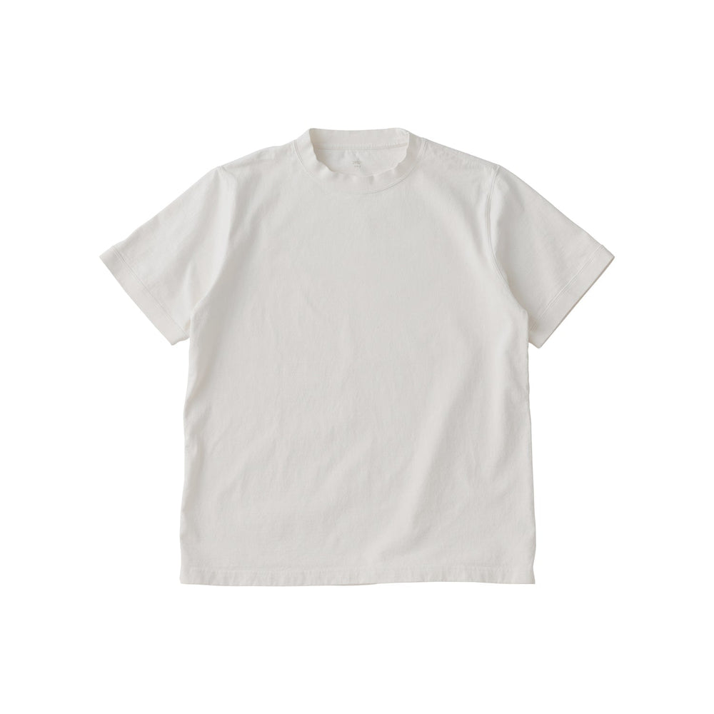  KINTO FUTO SHORT SLEEVES KNIT TOP PCO_ 2  PIGMENT WHITE 