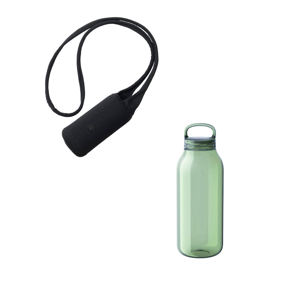 KINTO FUTO BOTTLE SLING AND WATER BOTTLE BLACK / GREEN THUMBNAIL 0