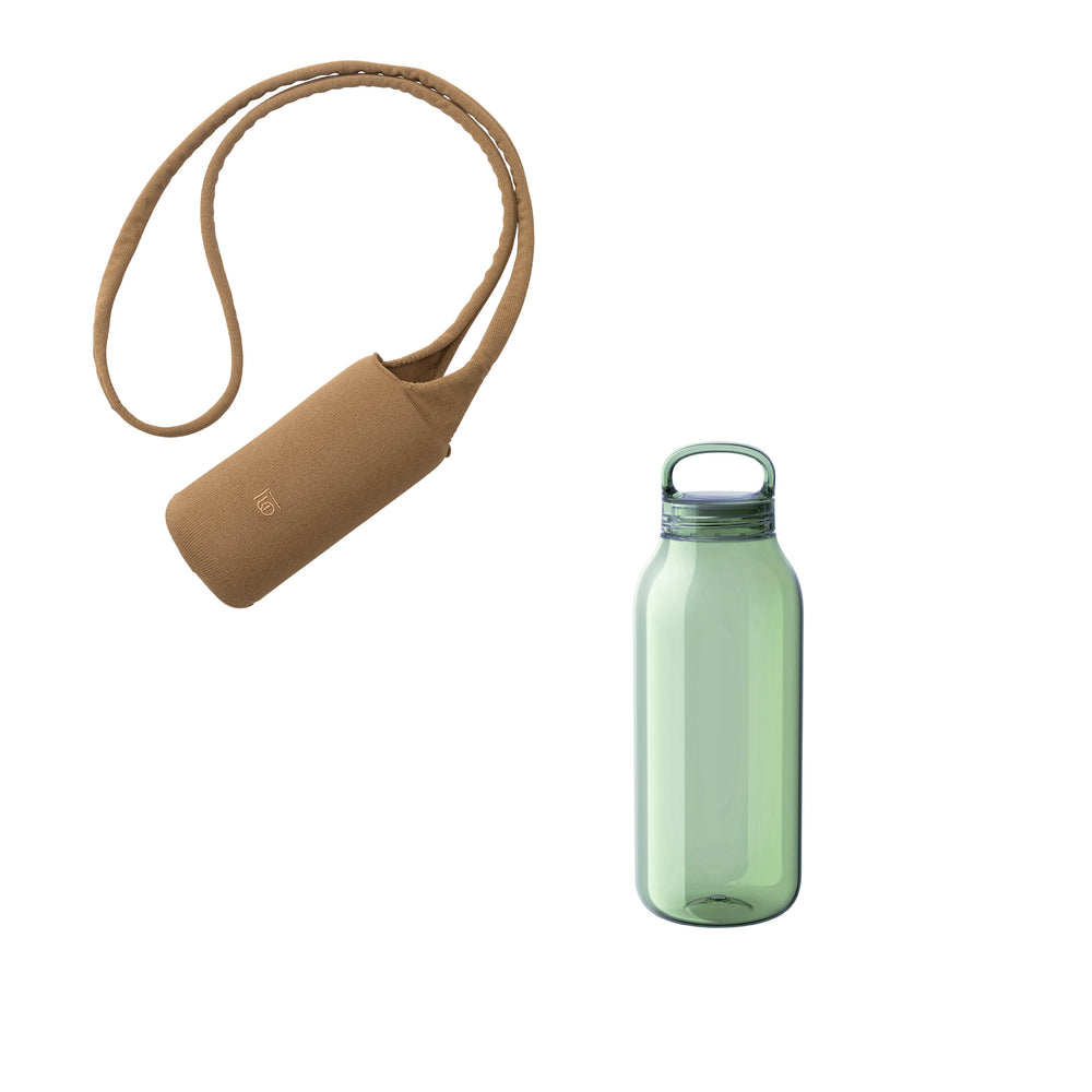 KINTO FUTO BOTTLE SLING AND WATER BOTTLE COYOTE / GREEN THUMBNAIL 0