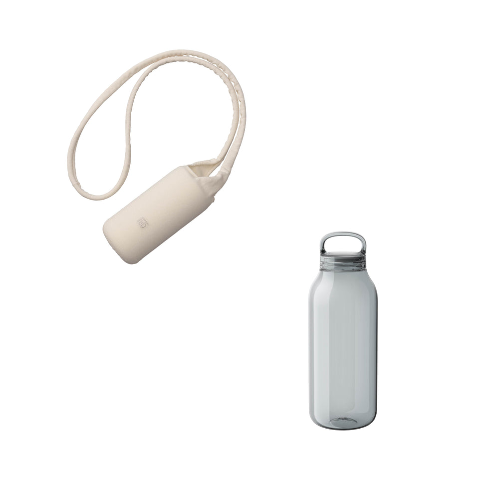 KINTO FUTO BOTTLE SLING AND WATER BOTTLE IVORY / SMOKE THUMBNAIL 0