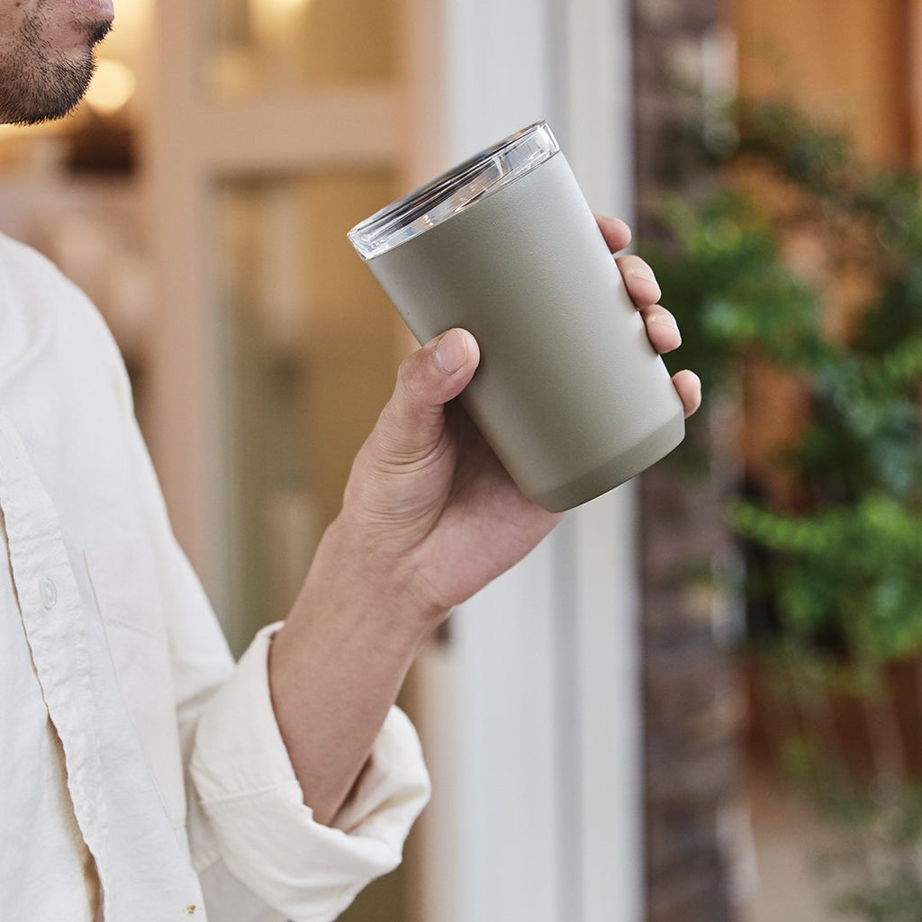  KINTO TO GO TUMBLER 360ML / 12OZ WITH PLUG  KHAKI 4