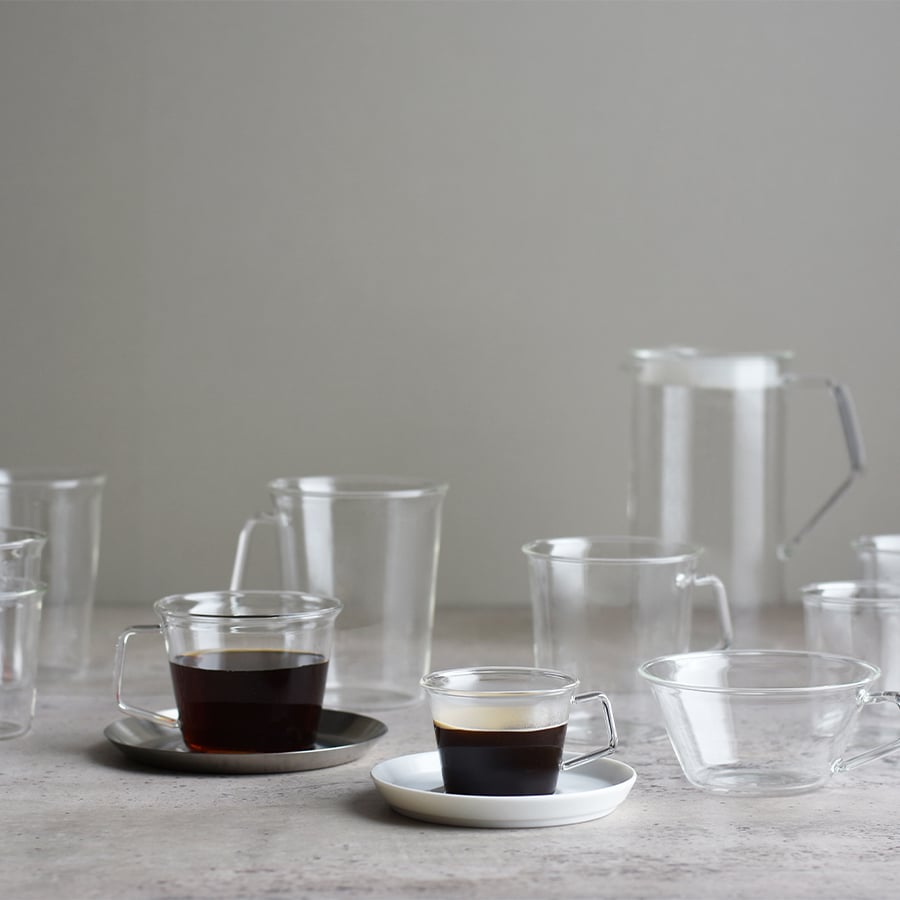  KINTO CAST CAFE LATTE MUG 430ML / 15OZ  CLEAR 1
