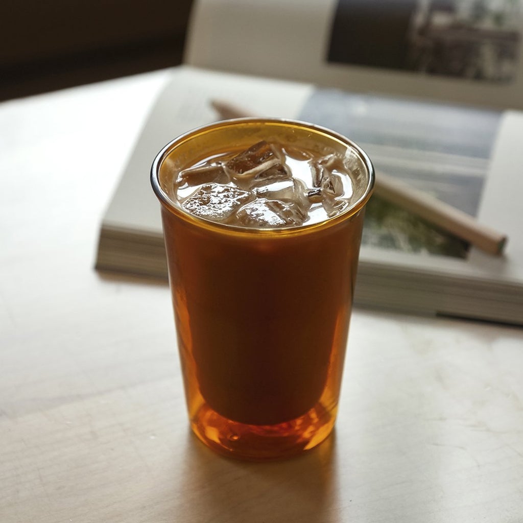  KINTO CAST AMBER DOUBLE WALL GLASS 290ML  AMBER 3