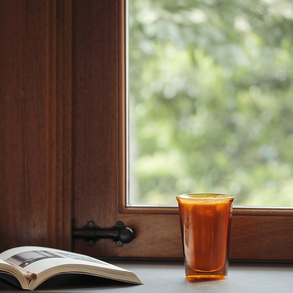  KINTO CAST AMBER DOUBLE WALL GLASS 290ML  AMBER 2
