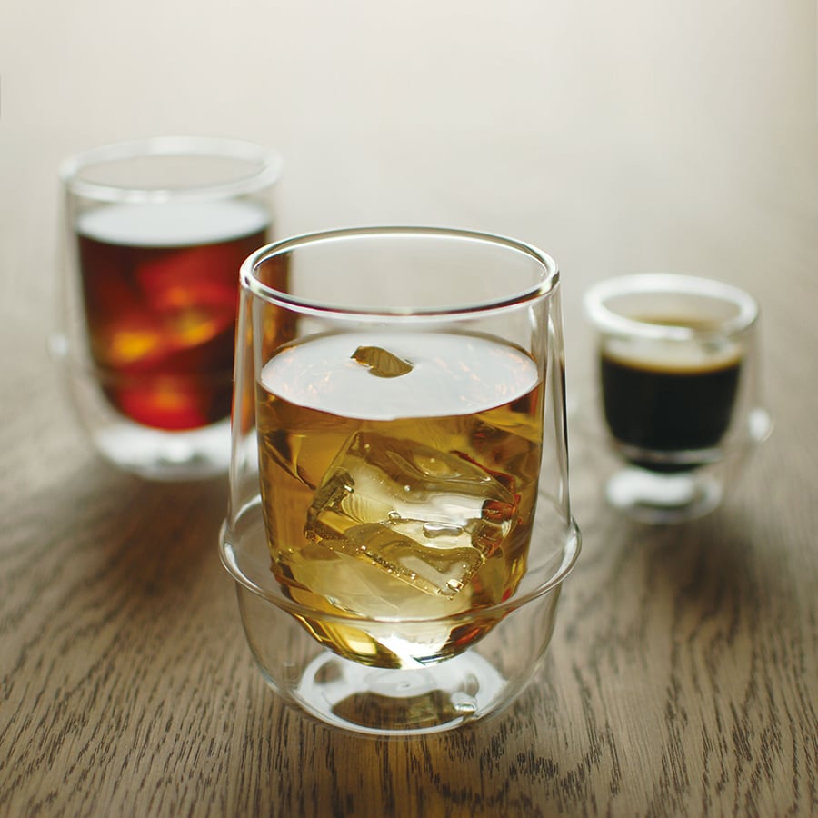  KINTO KRONOS DOUBLE WALL ICED TEA GLASS 350ML / 12OZ  CLEAR 1