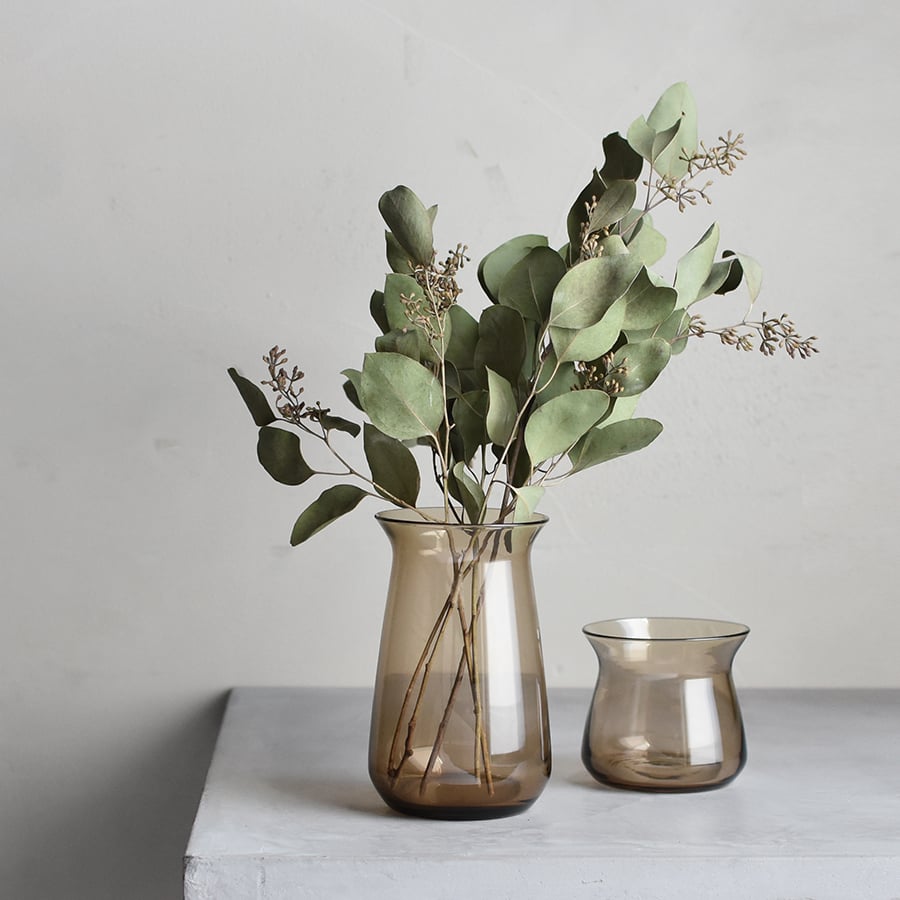  KINTO LUNA VASE 80X70MM  BROWN 5