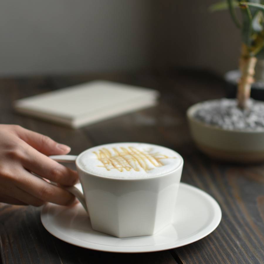  KINTO OCT CUP & SAUCER 300ML / 10OZ  BLACK 3