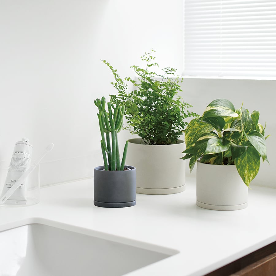  KINTO PLANT POT 191_ 135MM / 5IN  EARTH GRAY 1