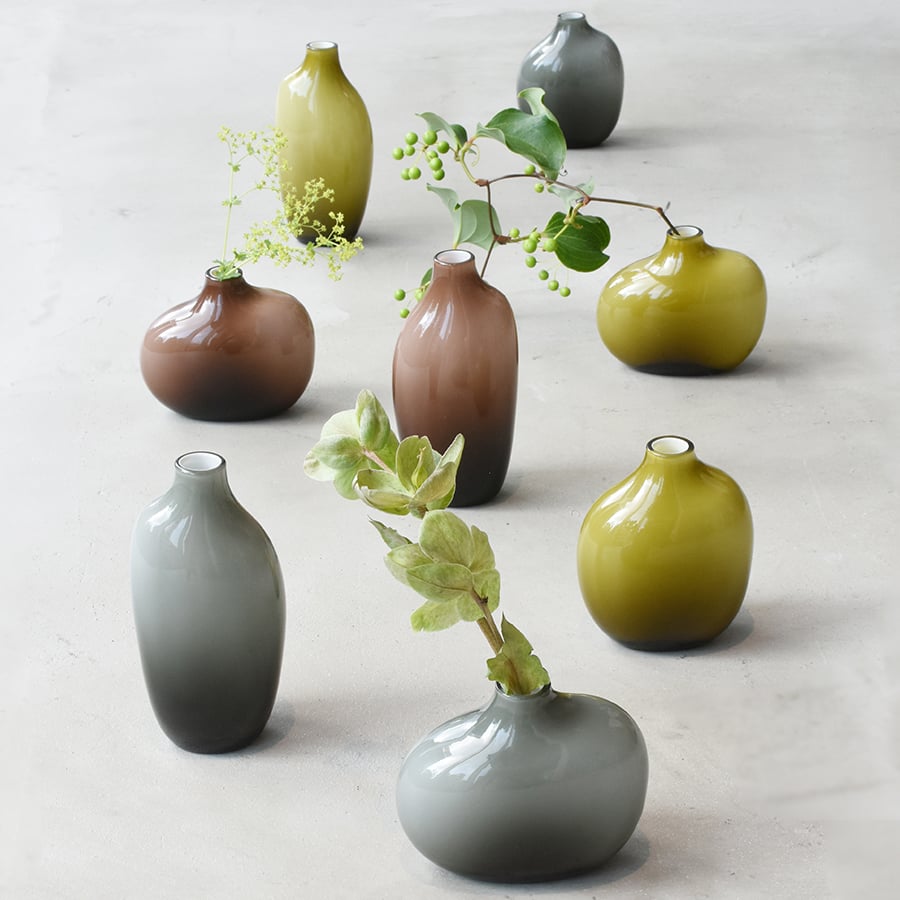  KINTO SACCO VASE GLASS 03  GRAY 9