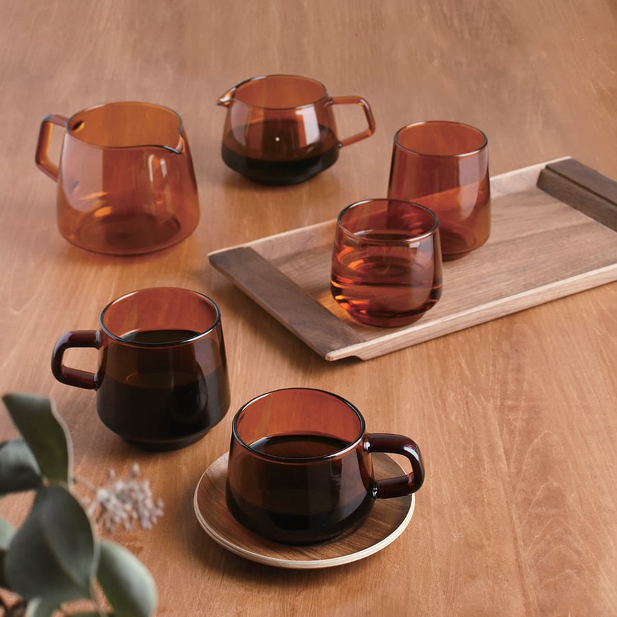  KINTO SEPIA NONSLIP TRAY 360×180MM / 14X7IN  WALNUT 2