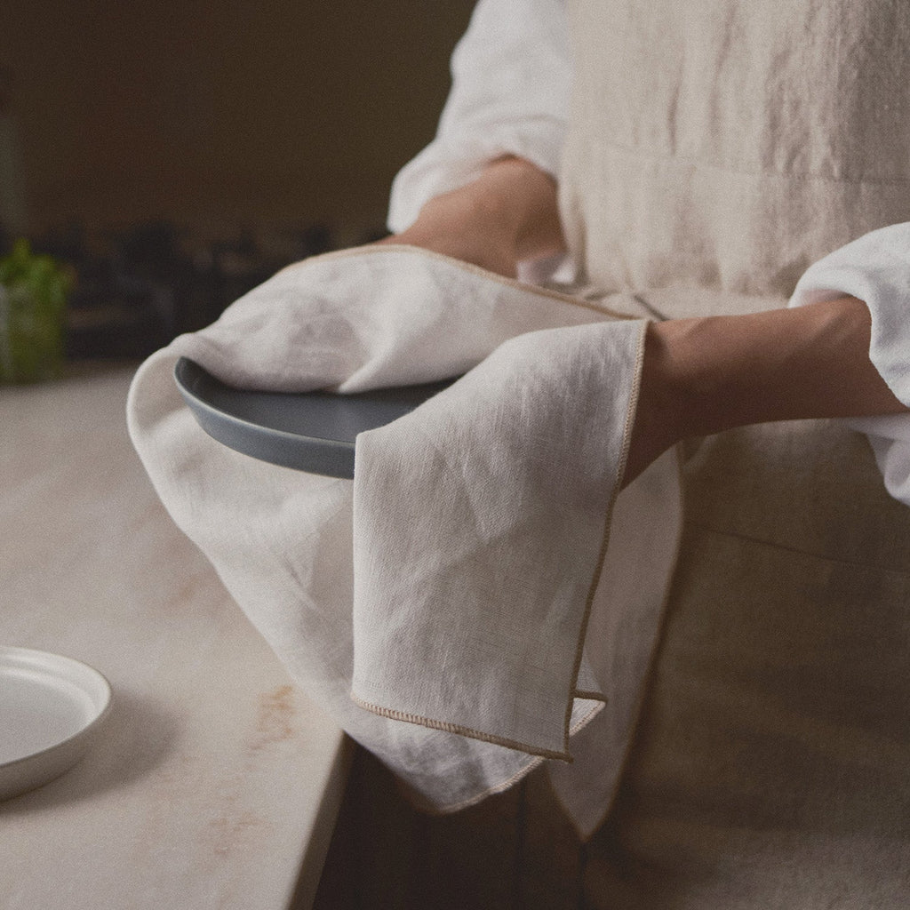  KINTO FUTO KITCHEN CLOTH ALI 25.98 × 17.32 IN  WHITE 2