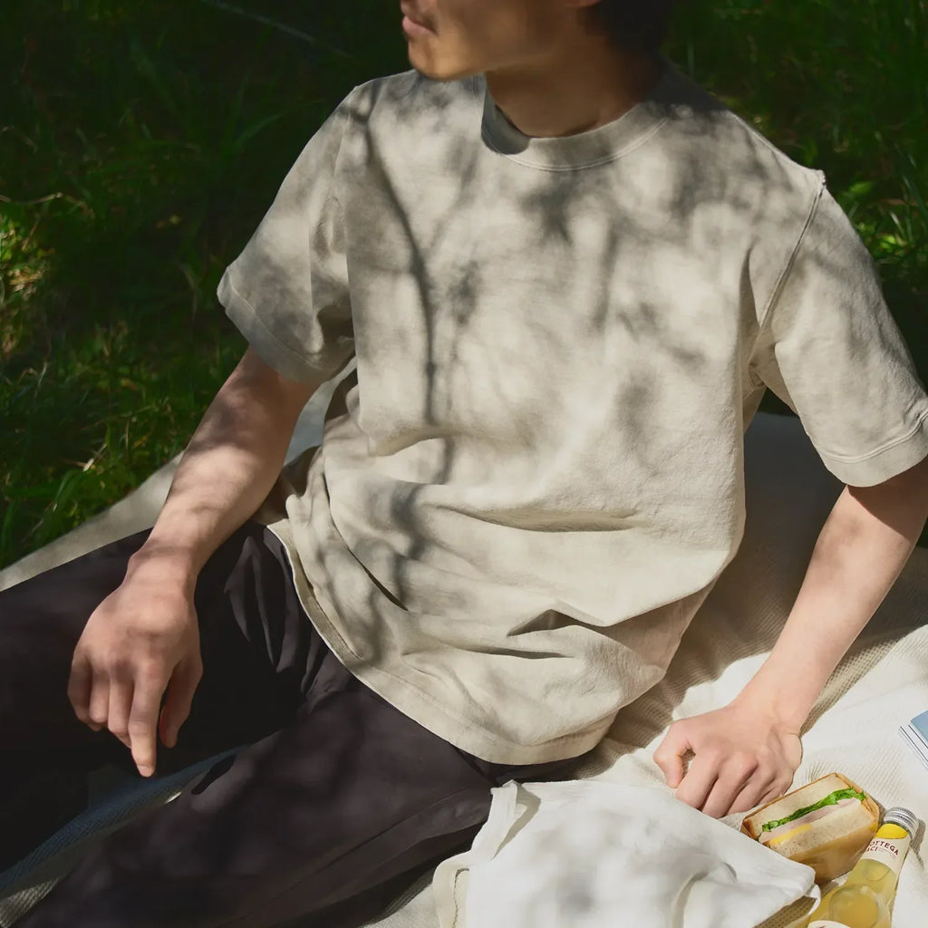  KINTO FUTO SHORT SLEEVES KNIT TOP PCO_ 2  PIGMENT WHITE 2