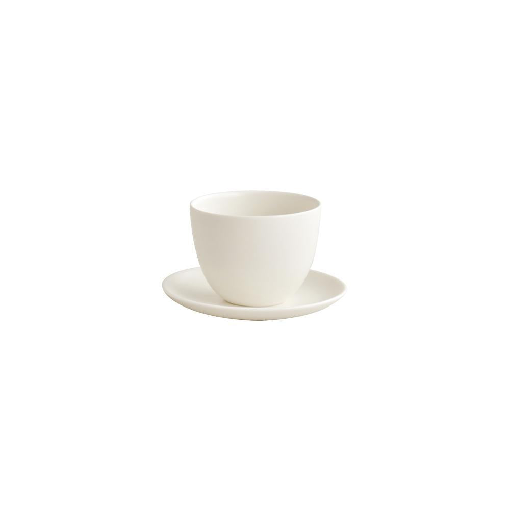  KINTO PEBBLE CUP & SAUCER 180ML (6OZ)  WHITE 