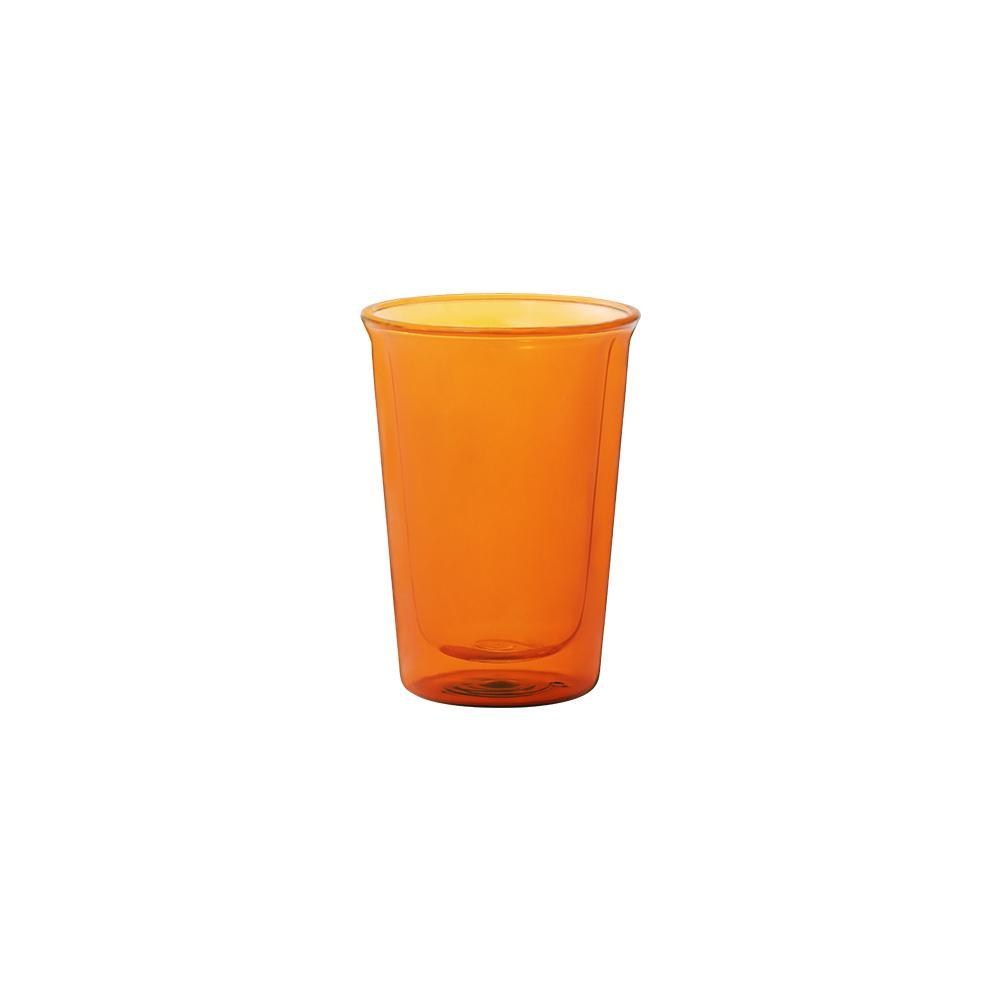 KINTO CAST AMBER DOUBLE WALL GLASS 290ML  AMBER 