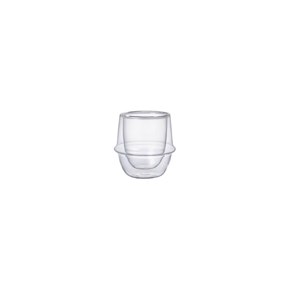  KINTO KRONOS DOUBLE WALL ESPRESSO CUP 80ML / 3OZ  CLEAR 