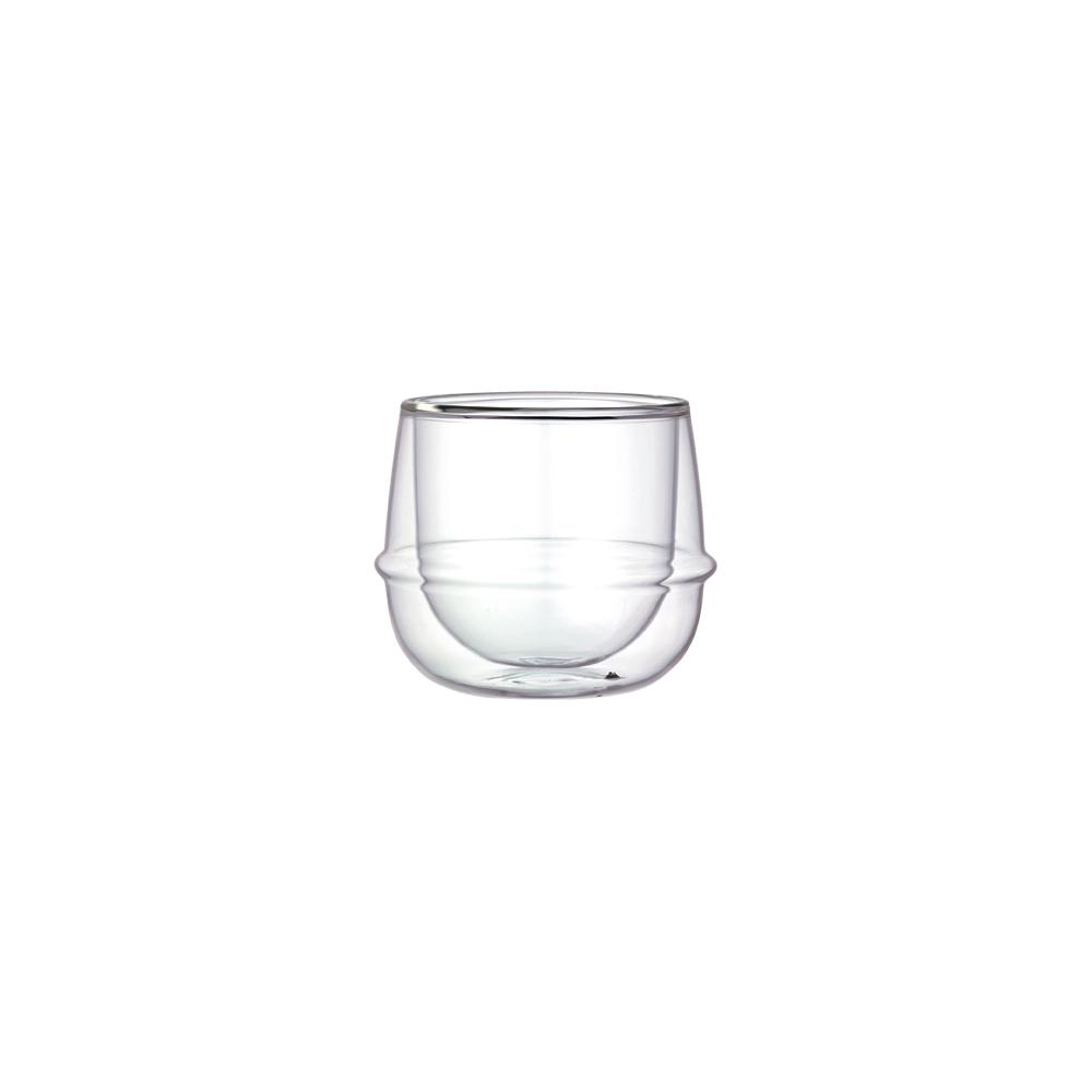  KINTO KRONOS DOUBLE WALL WINE GLASS 250ML / 8OZ  CLEAR 