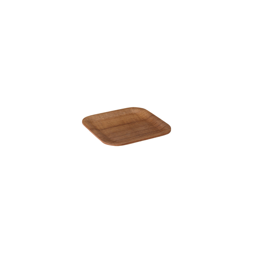 KINTO NONSLIP TRAY 160X160MM/ 6X6IN TEAK THUMBNAIL 0